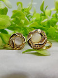 Elegant Dual-tone Floral Gemstone Rings – Timeless Design 🌟 | Luxurious Design Ring | Adjustable Ring | Ring For Girls & Women