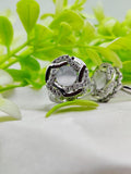 Elegant Dual-tone Floral Gemstone Rings – Timeless Design 🌟 | Luxurious Design Ring | Adjustable Ring | Ring For Girls & Women