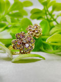 Imported Elegant Moveable Floral Cluster Ring With Sparkling Zircon Detailing 🌟 | Luxurious Design Ring | Adjustable Ring | Ring For Girls & Women