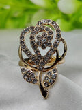Imported Sparkling Floral Elegance Adjustable Ring | Elegant Design Adjustable Ring For Girls & Women