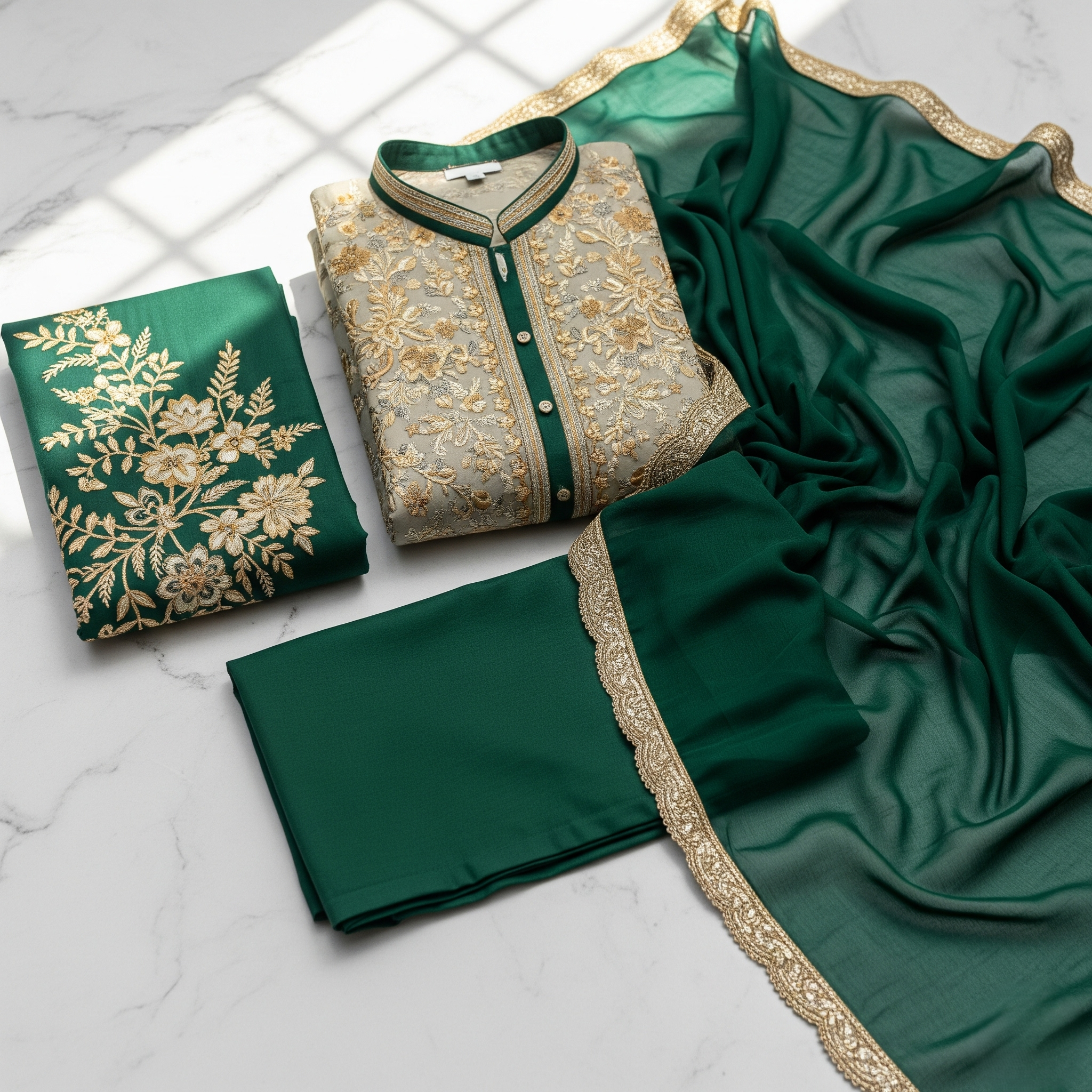 3 Piece Unstitched Suit