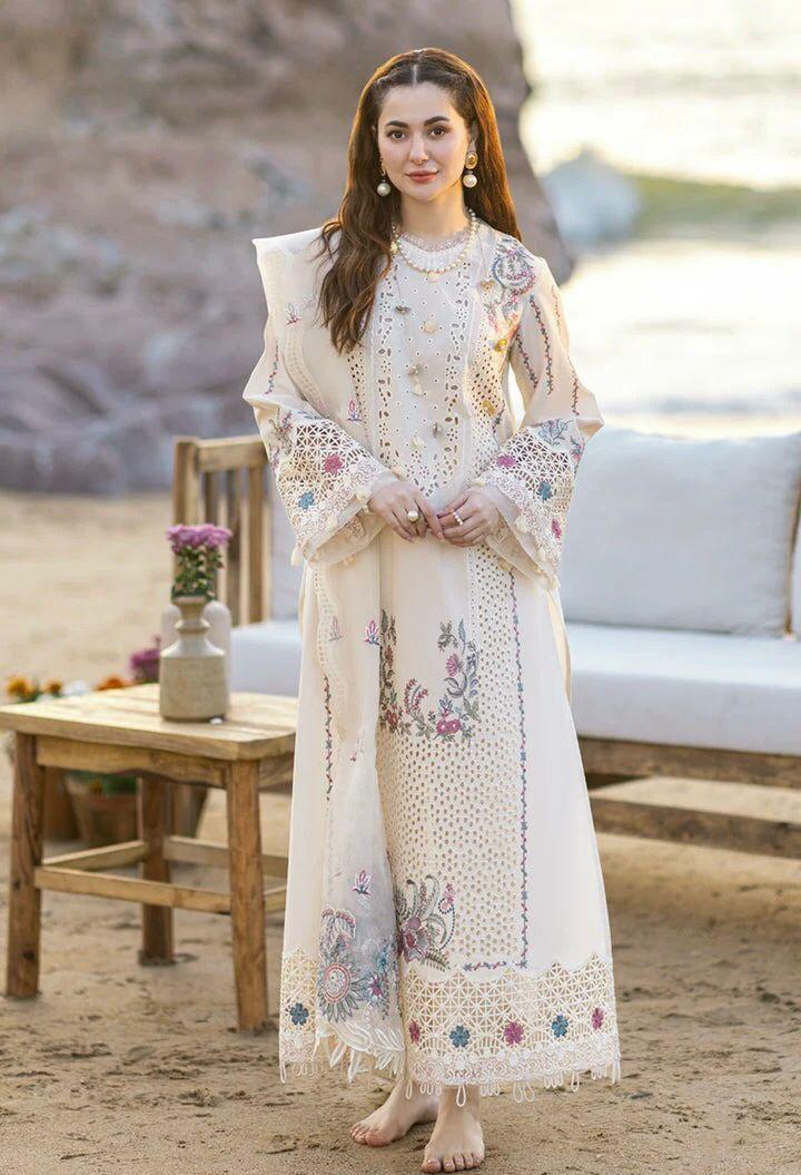 3 Pcs Women's Unstitched Embroidered Suit