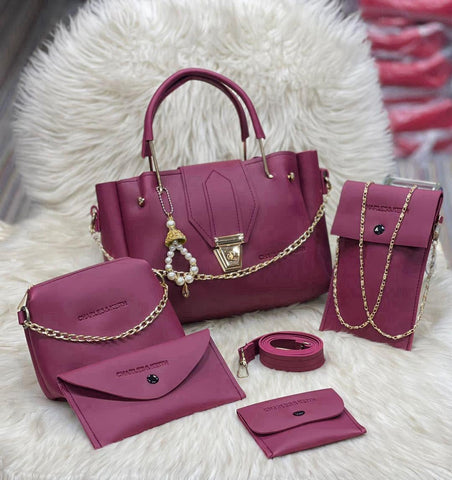 Leather Hand Bag Set for Girls