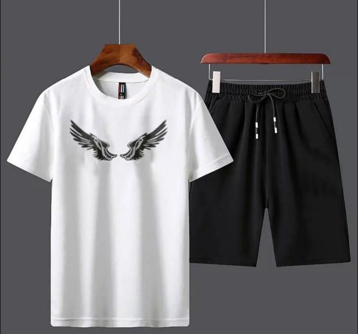 Men's Jersey Printed T-Shirt & Shorts Tracksuit
