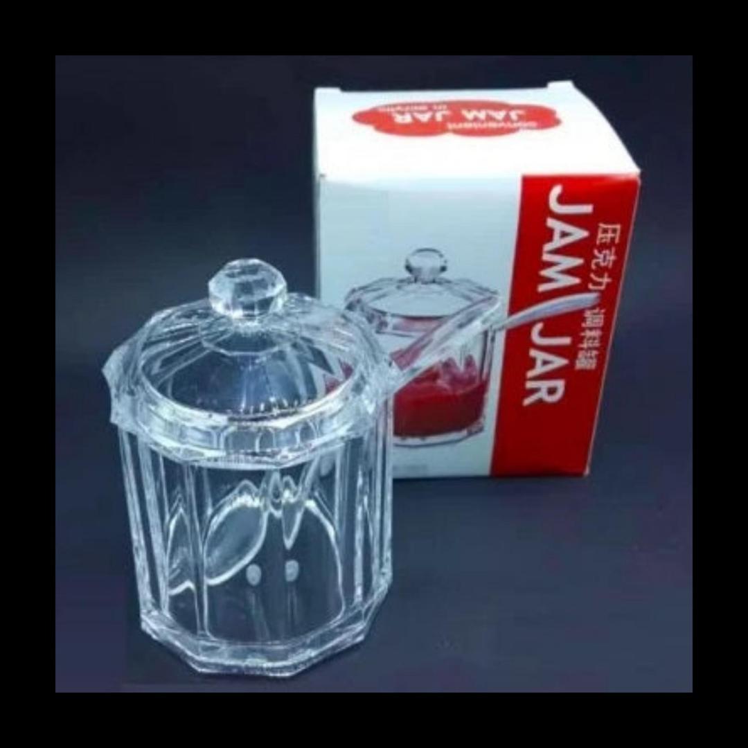 Elegant White Acrylic Glass Jar