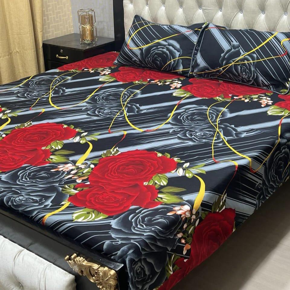 Crystal Cotton Printed Double Bedsheet