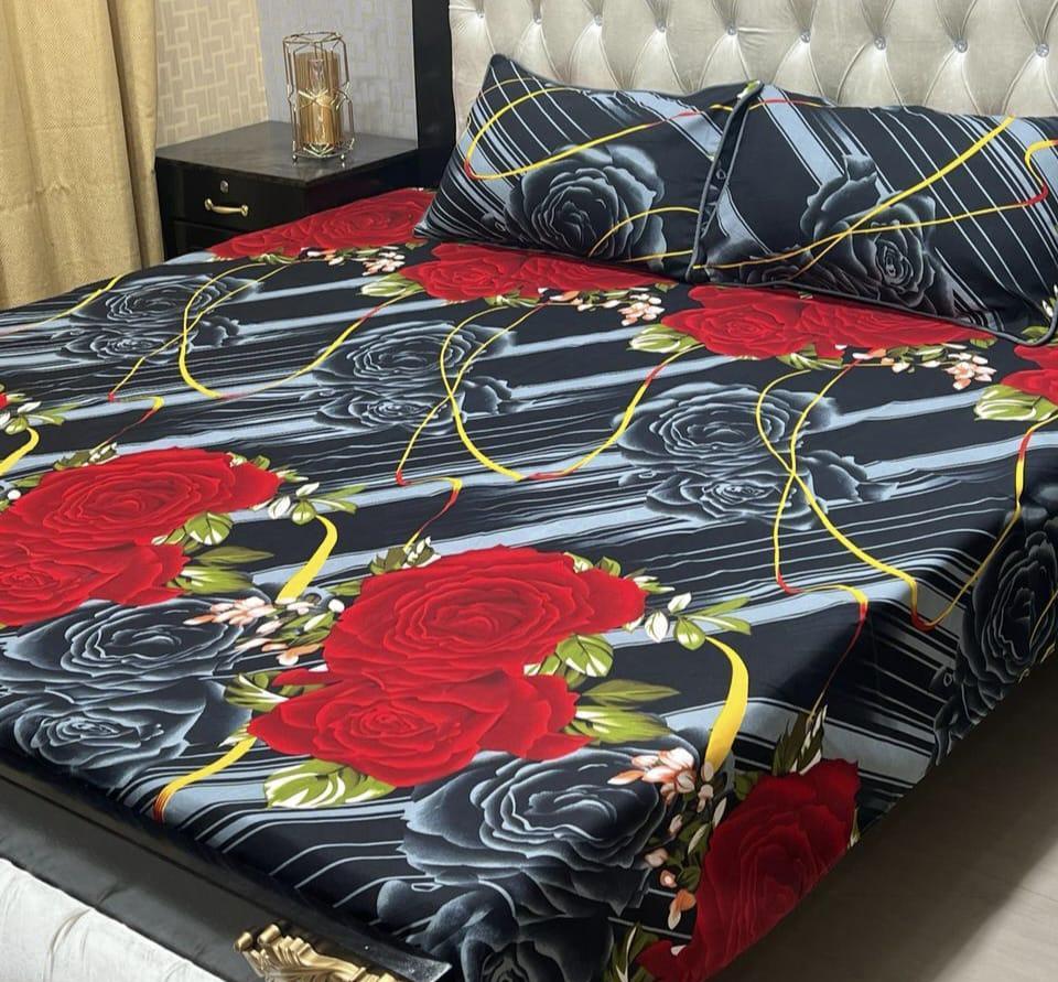 Crystal Cotton Printed Double Bedsheet