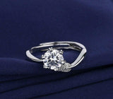 Cubic Zirconia Ring Adjustable