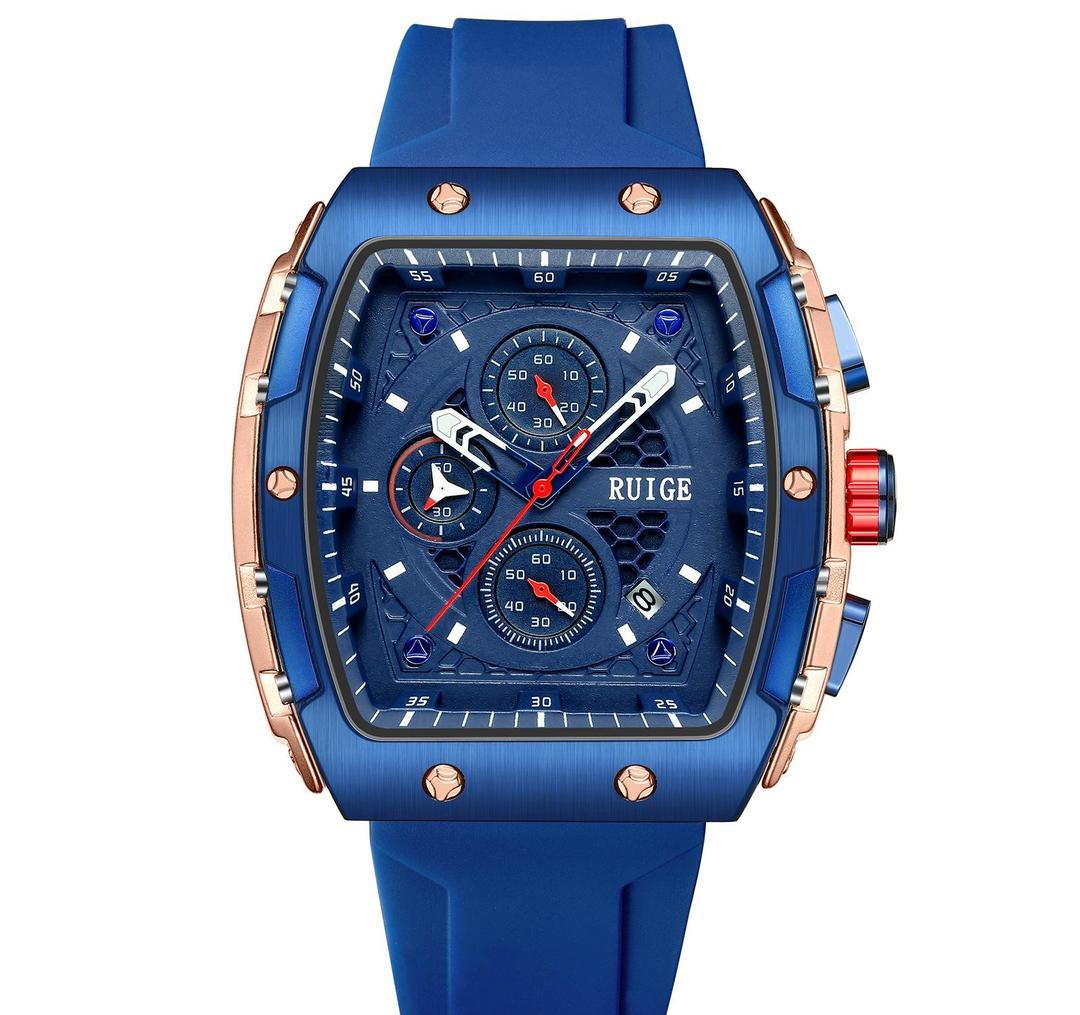Ruige Brand Watch Outdoor Style Barrel-shaped Men's Watch