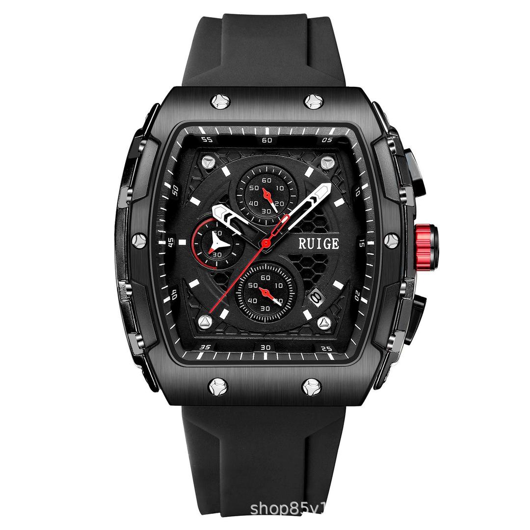 Ruige Brand Watch Outdoor Style Barrel-shaped Men's Watch
