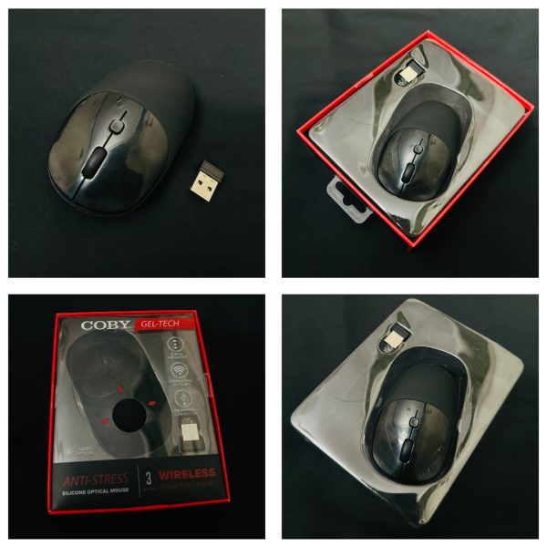 Computer / Laptop Mouse Coby Gel-tech Anti-stress Silicon Optical Wireless Mouse – (3-button | Laser Optical | Wireless Range Up To 9ft)