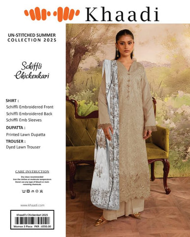 ✨ Khaadi ✨ 3 Piece Khaadi Chicken Kari Unstitched Suit New Collection For Womens