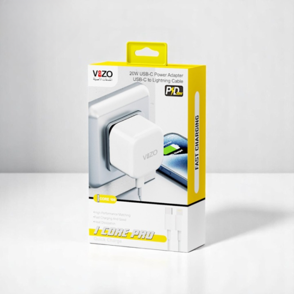 Icore Pro – Premium 3-pin Iphone Charger With Original Lightning Cable | Best Quality Iphone Charger | Vizo Icore Pro – Ios Charger
