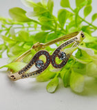 Imported Adjustable Infinity Charm Bracelet With Crystal Accents | Best Quality Artificial Bracelet For Girls & Women | Imported Glamour For Every Occasion