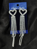 Imported Earrings In Multiple Design | Tarnish-free Diamond-shape, Heart Fringe, Long Heart Fringe, Radiant, Diamond Cascade Design Earrings| Luxury Look Artificial Earrings | Girls Earrings | Women Earrings