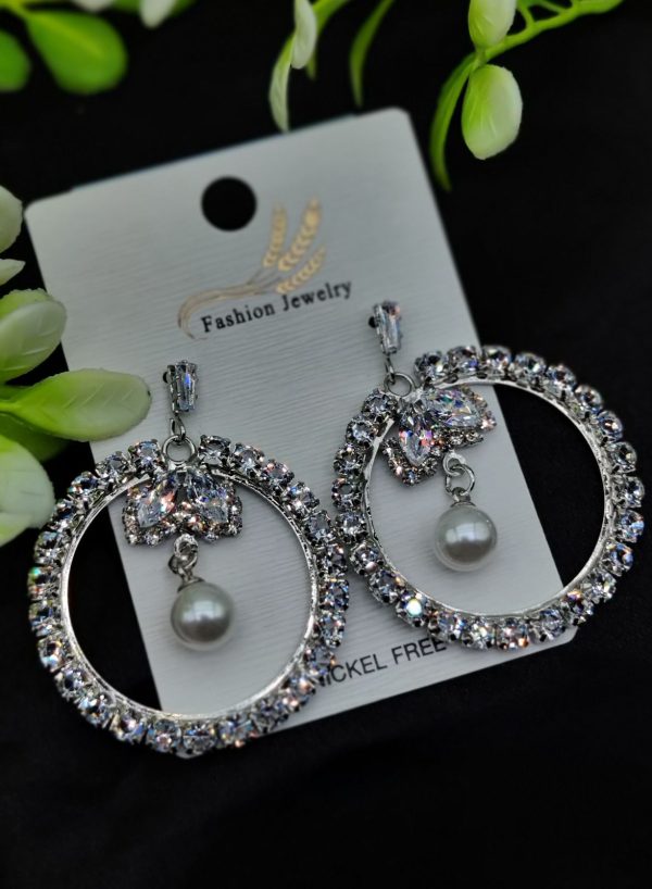 Imported Elegant Earrings  In Multiple Design | Floral Hoop, Floral Crystal, Radiant Princess, Dazzling Hoop, Starburst Pearl, Crystal Hoop Designs | Best Quality Earrings For Girls & Women | Luxury Look Earrings
