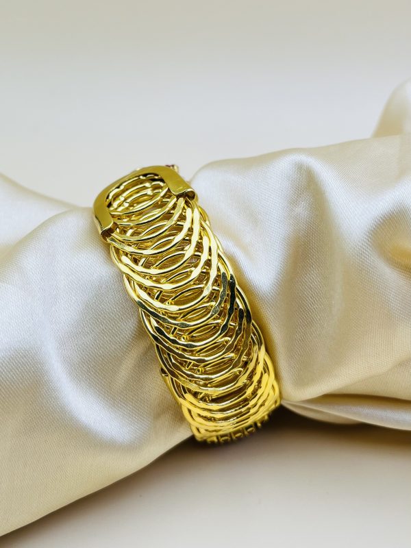 Imported Royal Ruby Crystal Golden Bracelet – Bold And Radiant Elegance Adjustable Bracelet – Best Quality Artificial Bracelet For Girls & Women | Bracelet For Every Occasion | Elegant Design
