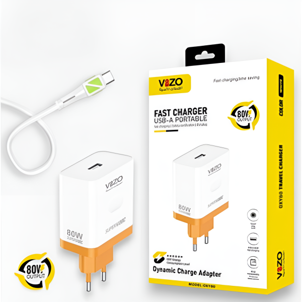 Oxy 80 – Universal Fast Charger With 80w Output | Best Quality Charger – Android Charger – Mobile Phone Charger – Type-c Cable Charger