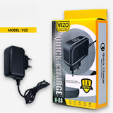 V23 – Simple Micro Usb Charger With Built-in Cable | Best Quality Charger Android – Vizo V23 Charger – Mobile Phone Charger ( Random Color )