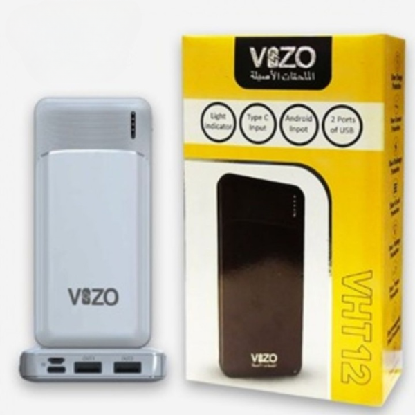 Vht-12 – 10,000mah Full-size Power Bank | Vizo Vht-12 Power Bank | Best Quality Power Bank Vht12 – Android Power Bank – Random Color